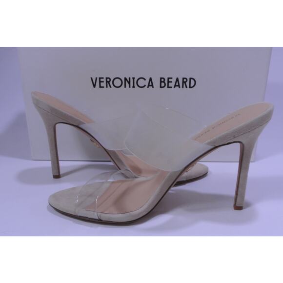 NIB Veronica Beard Women's Asha Sandal Sandals Mules Pumps Ecru NWT 295 Sz 7.5 - Picture 6 of 13